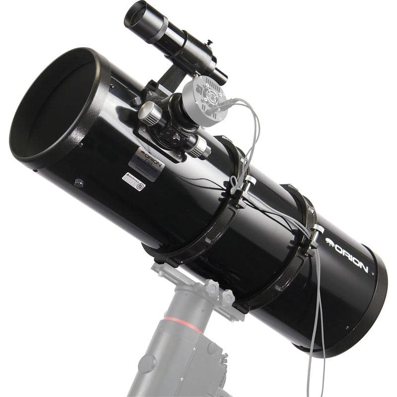 Télescope Orion 203mm Newton réflecteur noir avec porte-oculaire et chercheur sur monture équatoriale
