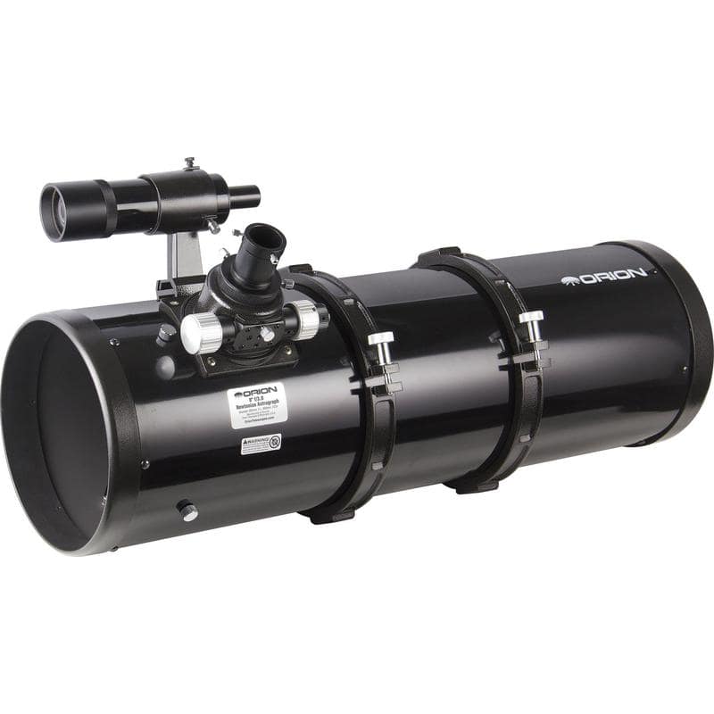 Télescope Orion 203mm Newton réflecteur noir avec porte-oculaire et chercheur sur monture équatoriale